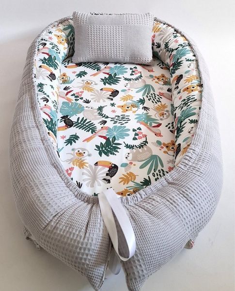 Baby Fancyroom Bettnestchen Babynest mit XL Liegefläche dicke Matratze 100% Baumwolle Babynestchen, (Babycocoon Reisebett Nestchen Kuschelnest, Neugeborene Erstausstattung), XL Liegefläche