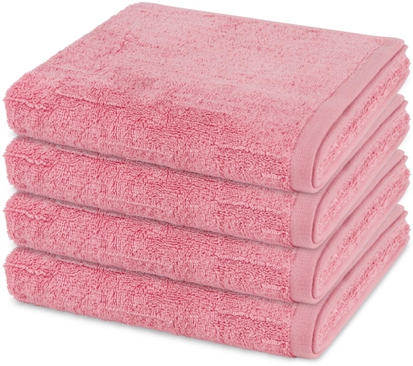 Ross Premium 4 tlg. Frottier-Set - 4 X Handtuch (50 X 100cm) - 500 - Altrosa