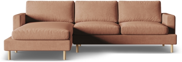 Micadoni Ecksofa Aliya 4-Sitzer Links Samt Honig