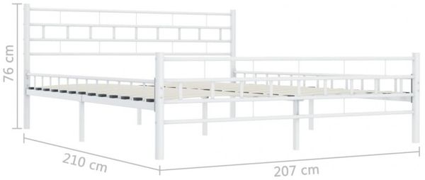 vidaXL Bettgestell Weiß Metall 200×200 cm [285301] Bild 7