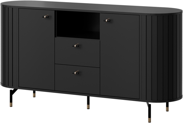 Kommode Zelfa 150 2D2S 02 (Farbe: Schwarz)