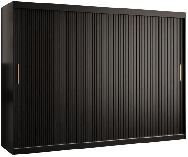 'Kirtan Slim 1' Kleiderschrank, schwarz, 250 cm