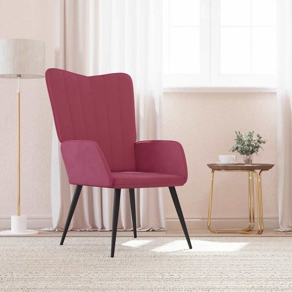 vidaXL Relaxsessel Weinrot Samt [327682]