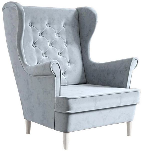 Beautysofa Sessel Falco III (stilvoll Polstersessel in skandinavisches Stil, Holzbeine (Weiß, Buche oder Wenge)