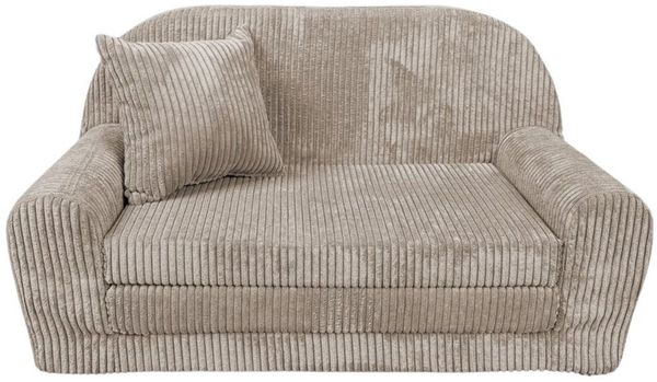 FORTISLINE Kindersofa Mini-Sofa Rosalia aus Cord – Komfort, Stil und Sicherheit für Ihr Kind, zusammenklappbar, waschbarer Bezug, keine Montage erforderlich