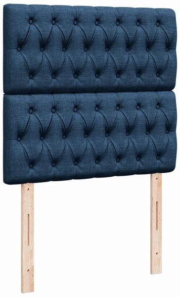 vidaXL Boxspringbett mit Matratze Blau 90x190 cm Stoff 3294224 Bild 9