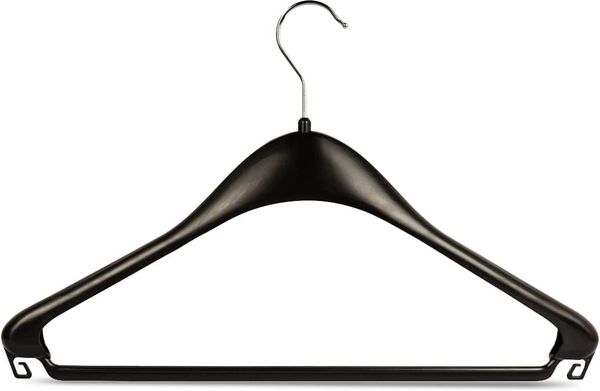 RSR Hangers Kleiderbügel F 44 cm Jackenbügel Sakkobügel Kunststoff Schwarz, (10-tlg)
