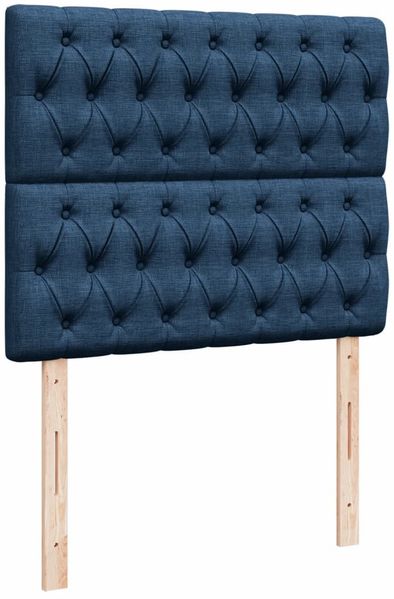 vidaXL Boxspringbett mit Matratze Blau 120x200 cm Stoff 3294336 Bild 10