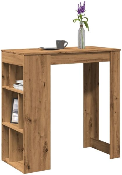 vidaXL Bartisch mit Regal Artisan-Eiche 102x50x103,5 cm Holzwerkstoff 854363