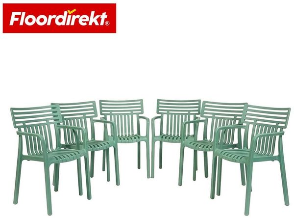 Floordirekt Gartenstuhl Designstuhl Terrano stapelbar aus Kunststoff wetterfest UV-beständig (1 Stuhl oder 6-er Set), verschiedene Farben
