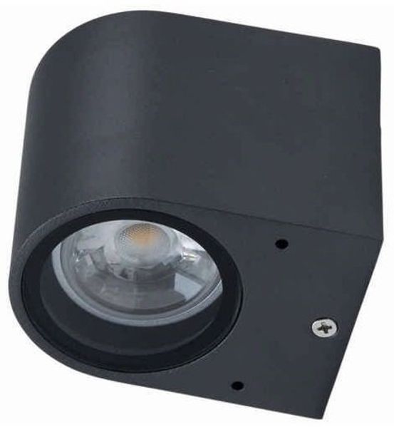Heitronic 35375 LED Wandleuchte Abajo rund 1-flammig anthrazit GU10