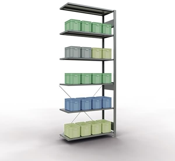 Schulte Regal MULTIplus150 12746 Anbau 2.500x1.000x400mm 6 Böden verzi