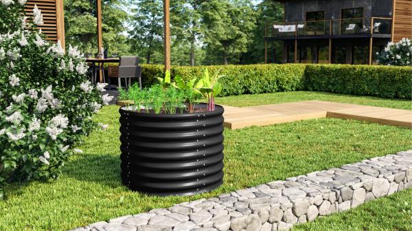 Vitavia Hochbeet "Terra 630", schwarz, 63 cm,Modell "Rund"