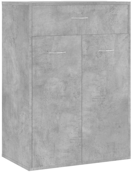 Schuhschrank, Schuhkipper für Flur, skandinavisch Betongrau 60x35x84 cm Holzwerkstoff