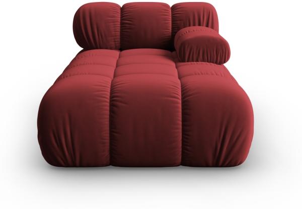 Micadoni Recamiere Bellis Rechts Samtstoff Riviera Dunkelrot