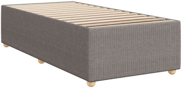 vidaXL Boxspringbett mit Matratze Taupe 90x200 cm Stoff 3294257 Bild 10