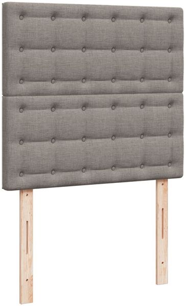 vidaXL Boxspringbett mit Matratze Taupe 90x200 cm Stoff 3294257 Bild 9
