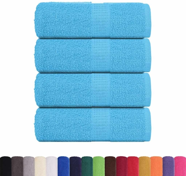 vidaXL Gästetücher 4 Stk. Türkis 30x50 cm 360 g/m² 100% Baumwolle 136972