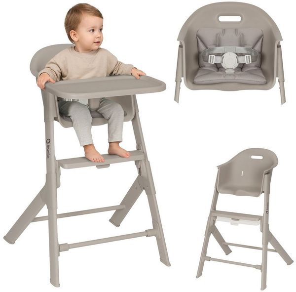 lionelo Hochstuhl BENY (Set), Verstellbare Fußstütze / 2 Stufen / leicht zu reinigen