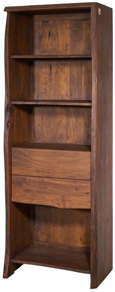 Regal Akazie 71x45x204 braun lackiert PURE ACACIA #211