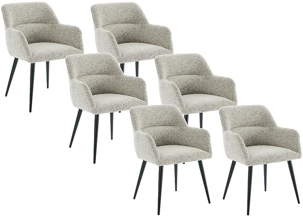 Vente-unique - HEKA Stuhl Stoff Beige - B 61 cm x H 78 cm x L 59,5 cm