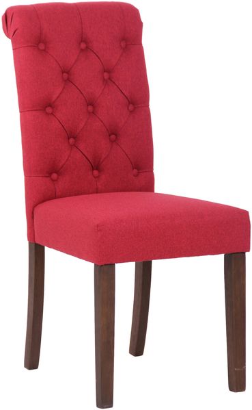 Esszimmerstuhl WALES Stoff 98x45x63cm, rot, Holz Gestell Stühle Esszimmerstühle Stuhl Esszimmer Esstisch Stühle Küchenstuhl