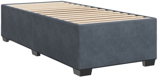 vidaXL Boxspringbett mit Matratze Dunkelgrau 80x200 cm Samt 3293057 Bild 8
