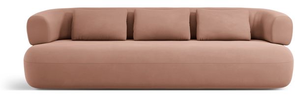 Micadoni Sofa Jenny 4-Sitzer Samt Salvador Terrakotta