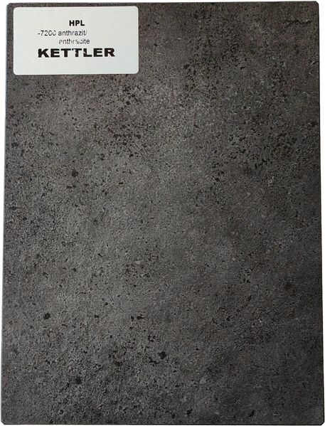 HPL Tischplatte 160cm x 95cm x 1,3cm, anthrazit, C Profil