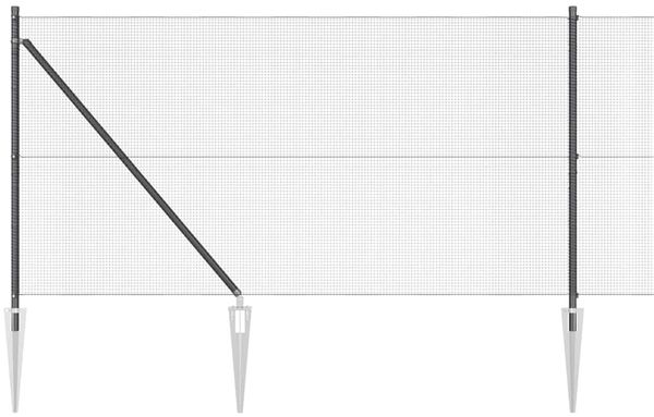 vidaXL Schweißdrahtzaun mit Spikes 100 x 1 m PVC-beschichteter Stahl 3352263 Bild 7