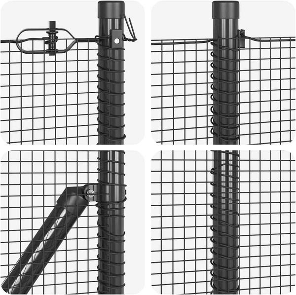 vidaXL Schweißdrahtzaun mit Spikes 100 x 1 m PVC-beschichteter Stahl 3352263 Bild 8