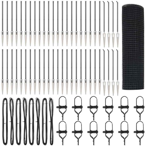 vidaXL Schweißdrahtzaun mit Spikes 100 x 1 m PVC-beschichteter Stahl 3352263 Bild 2