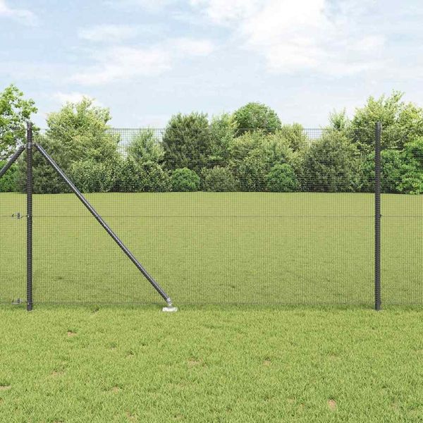 vidaXL Schweißdrahtzaun mit Spikes 100 x 1 m PVC-beschichteter Stahl 3352263