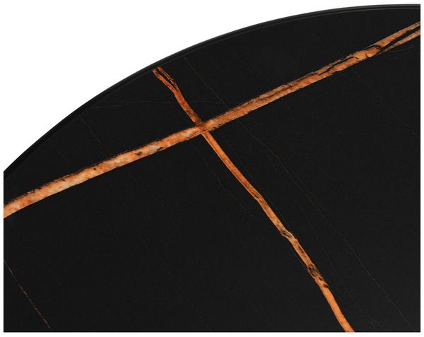 Couchtisch Ysa Ø80 cm Schwarz - Moderner Sofatisch mit MDF-Platte & Holzfuß Bild 8