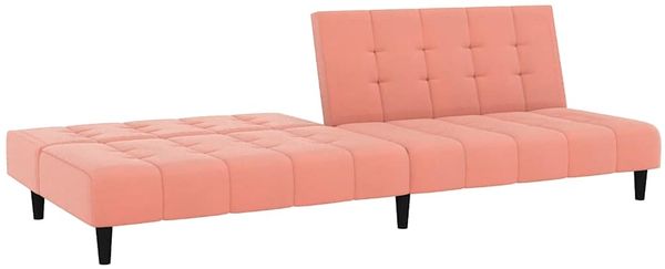vidaXL Schlafsofa 2-Sitzer Rosa Samt 375767 Bild 5