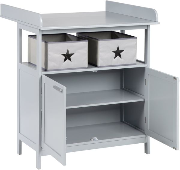 roba Wickelkommode 'Hamburg' mit Ansatz - 2 Türen - 2 Boxen - Wickelhöhe 92 cm - Taupe Bild 3