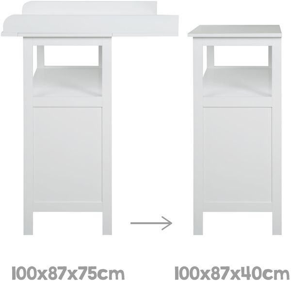 roba Wickelkommode 'Hamburg' mit Ansatz - 2 Türen - 2 Boxen - Wickelhöhe 92 cm - Taupe Bild 6