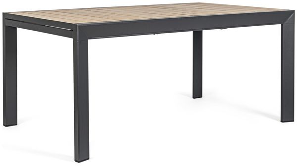 Gartenesstisch Ramel Ausziehbar - Aluminium Anthrazit, 160-240 x 100 cm