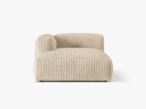 Micadoni Recamiere Martina 1-Sitzer Links Kord Helles Beige