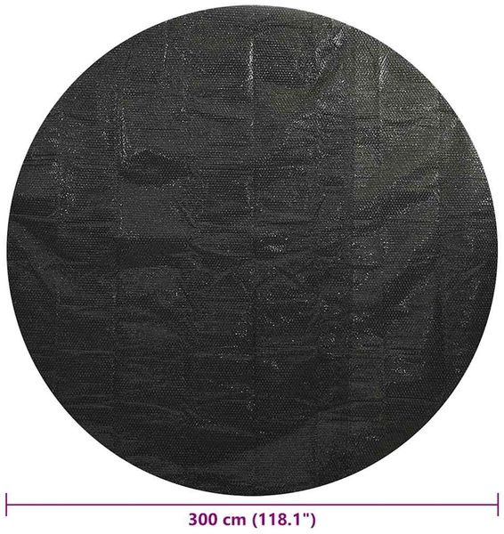 vidaXL Poolabdeckung Schwarz 300 cm PE 92154 Bild 6