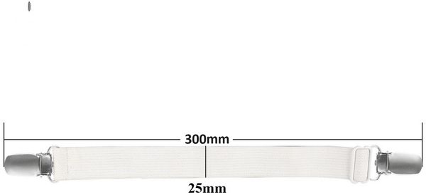 BAYLI Spannbettlaken Verstellbare Bettlakenspanner [4er Set], Betttuchspanner mit Metallcl Bild 3