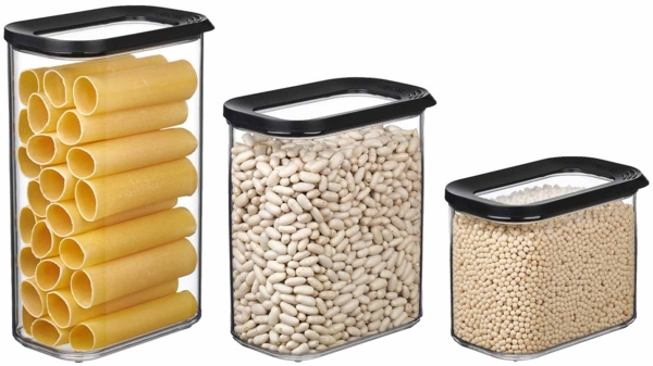 Mepal MODULA Vorratsdosen 3er Set schwarz