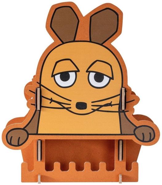 Werkhaus - Kinder Garderobe Wandregal Wandhaken "Die Maus" Orange PP9834