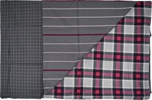 Wendebettwäsche aus 100% Baumwolle mit Decken- und Kissenbezug Karomuster 200x200 cm Bild 5
