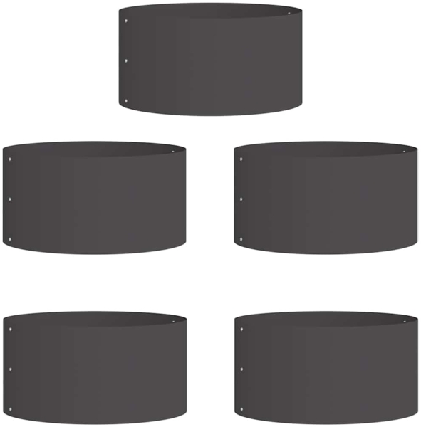 vidaXL Garten-Pflanzgefäß 5 pcs Schwarz 40 x 40 x 20 cm 873607