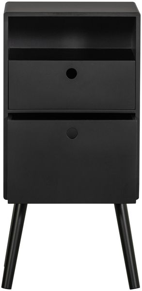 Nachttisch Ozzy aus Holz, Schwarz, 36 x 30 x 75 cm Bild 4