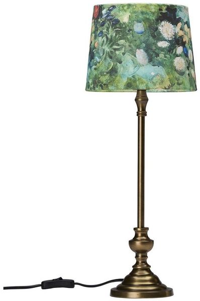 PR Home 27239-20-1161 Tischleuchte Andrea Messing Antik Schirm Bunt