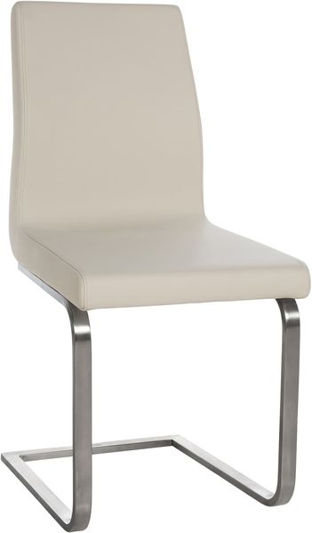 Esszimmerstuhl NERAM - Kunstleder Creme 40x50x90 cm | Essstühle Esszimmerstühle Küchenstühle Wohnzimmerstühle