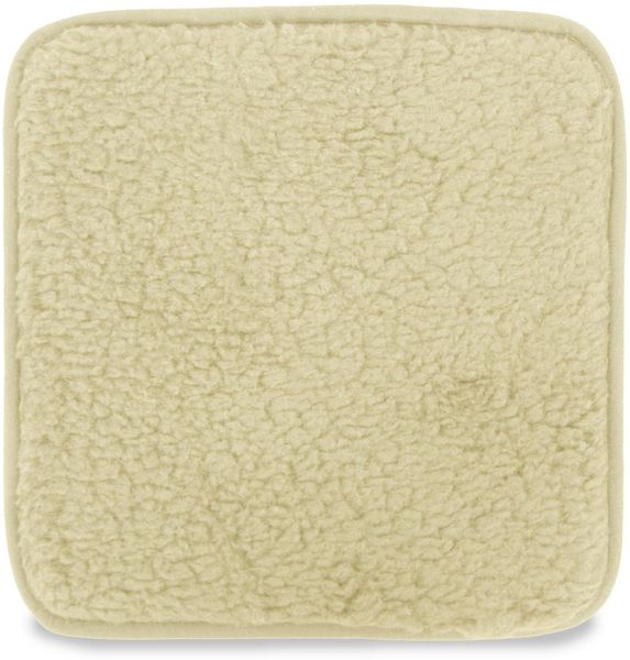 Sitzkissen ( Creme ) Lammflor Optik Stuhlkissen 37cm x 37cm x 4cm - Öko-Tex Zertifiziert - Sitzauflage Uni, Stuhlpolster Stuhlauflage Sherpa Fleece