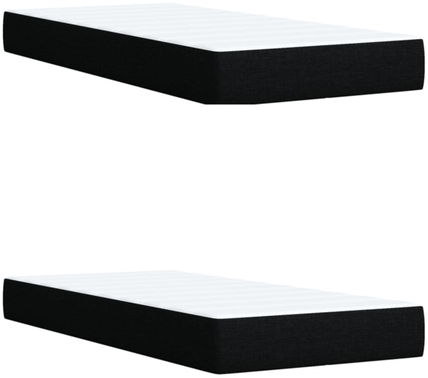 vidaXL Boxspringbett mit Matratze Schwarz 200x200 cm Stoff 3290604 Bild 5